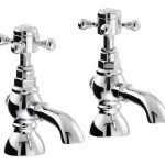 Abode Sentiment Basin Pillar Taps - Chrome