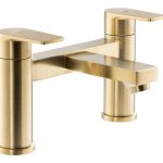 Abode Aquip Deck Mounted Bath Filler - Brushed Brass