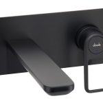 Abode Levarto Wall Mounted Basin/Bath Mixer - Matt Black