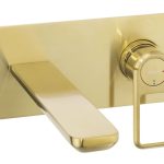 Abode Levarto Wall Mounted Basin/Bath Mixer - Brushed Brass