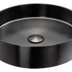 Abode Iox 375mm Round Steel Basin - PVD Black