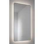 Abode Mayar 450x900mm Tablet LED Mirror - Matt Black
