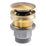 Abode Uno Basin Clicker Waste Universal - Antique Brass