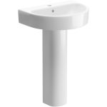Ebb 555x430mm 1TH Basin & Full Pedestal