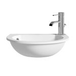 Space Saver 490x355mm 1TH Semi Recessed Basin