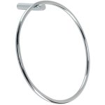 Linen Towel Ring - Chrome