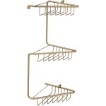 Caddy 3-Tier Corner Shower Caddy - Brushed Brass
