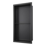 610x305mm Bathroom Niche - Matt Black
