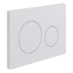 Round Push Button Flushplate - White