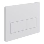 Rectangle Push Button Flushplate - White