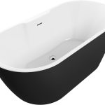 Coronet Freestanding 1655x745x580mm 0TH Bath - Matt Black