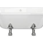 Haven Freestanding Back To Wall 1700x800x600mm 2TH Bath w/Feet - White