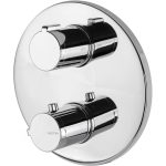 Vema Round Two Outlet Thermostatic Mixer Valve