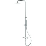 Vema Thermostatic Round Bar Valve w/Fixed Head & Riser - Chrome
