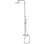 Vema Thermostatic Square Bar Valve w/Fixed Head & Riser - Chrome