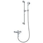 Drop Concentric Single Outlet Shower Valve & Riser Kit Pack 1 - Chrome