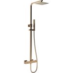 Spay Square Thermostatic Bar Mixer w/Riser Kit - Brushed Bronze