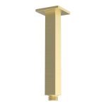 Spay 180mm Square Ceiling Arm - Brushed Brass