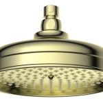 Drop 200mm Round Traditional Showerhead - Brushed Brass