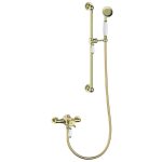 Drop Concentric Single Outlet Shower Valve & Riser Kit Pack 1 - Brushed Brass