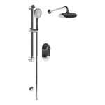 Round Concealed Valve Head & Arm Shower Pack - Chrome