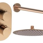 Mist Round Shower Valve & Kit Pack 1 - Brushed Bronze