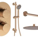 Mist Round Shower Valve & Kit Pack 3 - Brushed Bronze