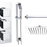 Spay Square Shower Valve & Kit Pack 3 - Chrome