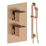 Spay Square Shower Valve & Kit Pack 2 - Brushed Bronze
