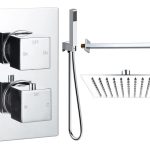 Spay Square Shower Valve & Kit Pack 4 - Chrome