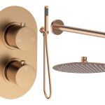 Mist Round Shower Valve & Kit Pack 4 - Brushed Bronze