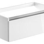 Regal 800mm 1 Drawer Wall Hung Basin Unit (No Top) - White Gloss