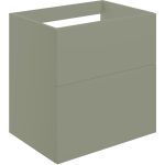 Linea 590mm Wall Hung 2 Drawer Basin Unit (No Top) - Matt Olive Green