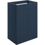 Linea 590mm Floor Standing 2 Door Basin Unit (No Top) - Matt Deep Blue