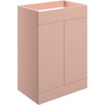 Linea 590mm Floor Standing 2 Door Basin Unit (No Top) - Matt Antique Rose
