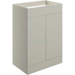Linea 590mm Floor Standing 2 Door Basin Unit (No Top) - Matt Latte