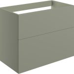 Linea 790mm Wall Hung 2 Drawer Basin Unit (No Top) - Matt Olive Green