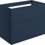 Linea 790mm Wall Hung 2 Drawer Basin Unit (No Top) - Matt Deep Blue
