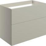 Linea 790mm Wall Hung 2 Drawer Basin Unit (No Top) - Matt Latte