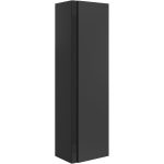 Lavish 350mm Wall Hung 1 Door Tall Unit - Matt Black & Glass