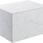 Sculpt 600mm Wall Hung Storage Drawer - White Marble