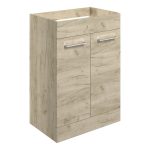 Unify 590mm Floor Standing 2 Door Basin Unit (No Top) - Oak