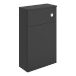 Lavish 500mm WC Unit - Matt Black & Glass