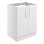 Stark 600mm Floor Standing 2 Door Basin Unit (No Top) - Matt White