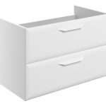 Stark 795mm Wall Hung 2 Drawer Basin Unit (No Top) - Matt White