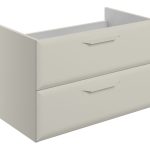 Stark 795mm Wall Hung 2 Drawer Basin Unit (No Top) - Matt Latte