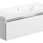 Regal 815mm 1 Drawer Wall Hung Basin Unit Inc. Basin - White Gloss