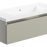Regal 815mm 1 Drawer Wall Hung Basin Unit Inc. Basin - Matt Latte