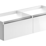 Regal 1200mm Wall Hung Basin Unit Run (No Top) - White Gloss