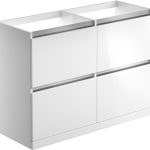 Regal 1200mm Floor Standing Basin Unit Run (No Top) - White Gloss